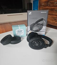 Sennheiser hd 660s2 con pad dekoni e cavo nu