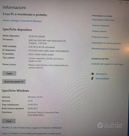 Pc HP fisso solo case, no schermo, Windows 10