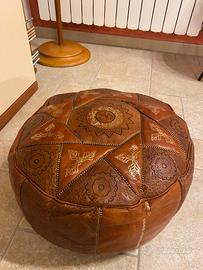 Pouf in vera pelle marocchina
