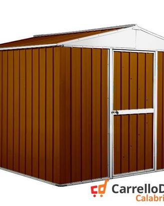 Box porta attrezzi lamiera 276x260 legno scuro