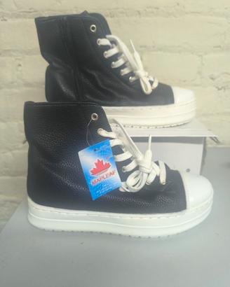 Sneakers alte nere stile platform n. 37 nuove