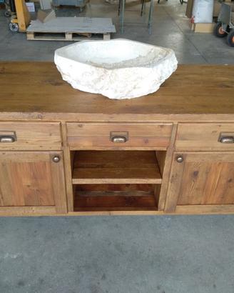 bagno legno vecchio 2 ante 2 cassetti vano giorno