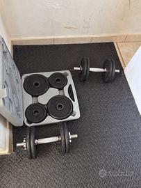 32 kg Dischi Domyos + Manubri Componibili