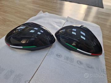 Calotte specchietti carbonio tricolore Alfa Giulia