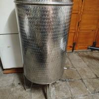 silos inox con rubinetto e doppio coperchio 