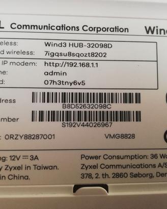 modem wifi WIND 3 modello HOME&LIFE Hub