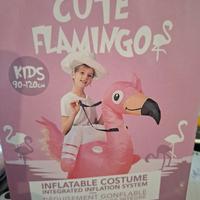 Costume gonfiabile carnevale fenicottero 90-120cm