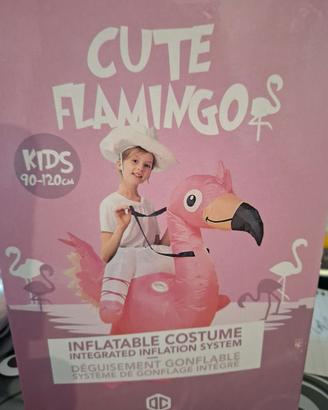Costume gonfiabile carnevale fenicottero 90-120cm