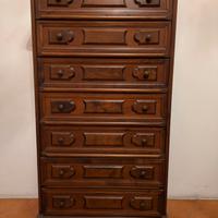 Cassettiera alta in legno