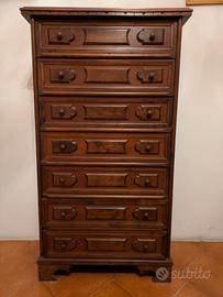 Cassettiera alta in legno