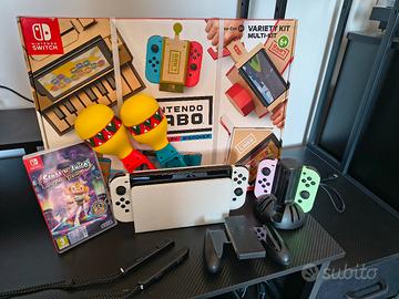 Nintendo Switch OLED con 4 Joy-Con e Giochi

