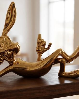 Scultura Bugs Bunny Pop Art cromata Oro 45 cm