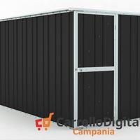 Deposito attrezzi giardino 175x307cm 5,4mq nero