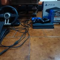 PS4,giochi e volante Serafim R1+