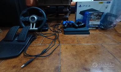 PS4,giochi e volante Serafim R1+