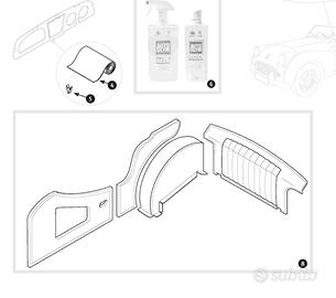 Triumph TR3 kit rivestimento interni