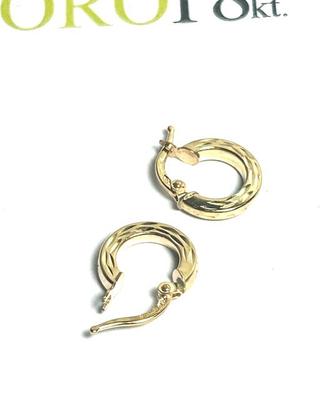 Orecchini a cerchio in oro 18 kt