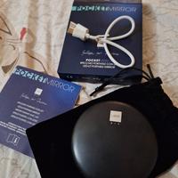 specchio portatile da borsa, con led ricaricabile