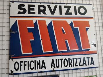 insegna targa tabella fiat smaltata
