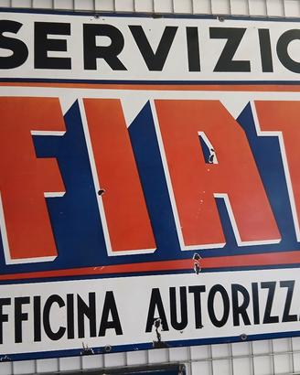 insegna targa tabella fiat smaltata