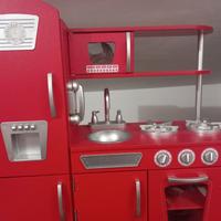 cucina kidkraft legno rossa
