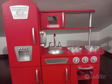 cucina kidkraft legno rossa