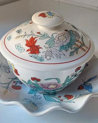 Tazza da brodo, con coperchio e piattino 22cm