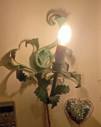2 luci da parete in ferro smaltato 