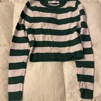 maglietta maniche lunghe a righe zara