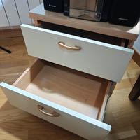 Comodino con 2 cassetti