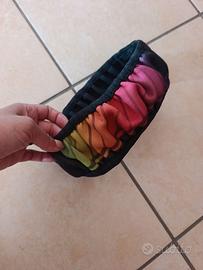 Coprivolante elastico  nero/arcobaleno