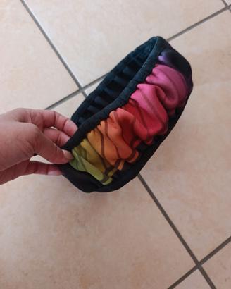 Coprivolante elastico  nero/arcobaleno
