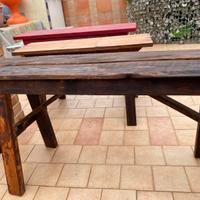 Panchine, sgabelli, carriole in vero legno