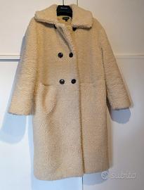cappotto teddy marca Topshop tg.  38 bianco panna