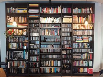 Libreria Billy nero effetto rovere