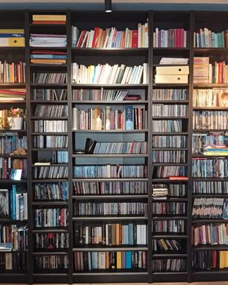Libreria Billy nero effetto rovere