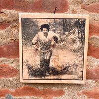 Lucio Battisti stampa su legno 19x19cm.