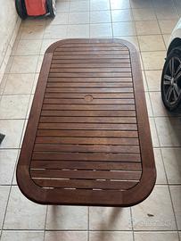 Set Giardino in Legno- Tavolo e Sedie pieghevoli