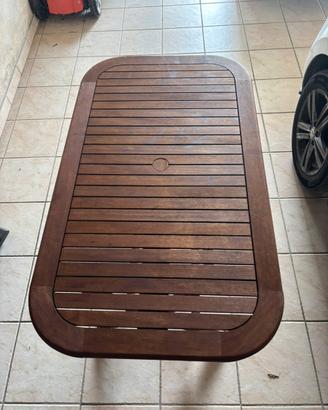 Set Giardino in Legno- Tavolo e Sedie pieghevoli
