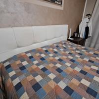 Letto matrimoniale contenitore in ecopelle