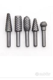 5 pz Fresa raspa rotante in argento denti di lupo