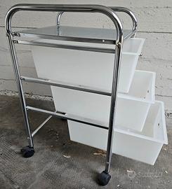 carrello in metallo 3 cassetti