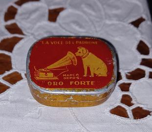 SCATOLETTA PUNTE GRAMMOFONO LA VOCE DEL PADRONE