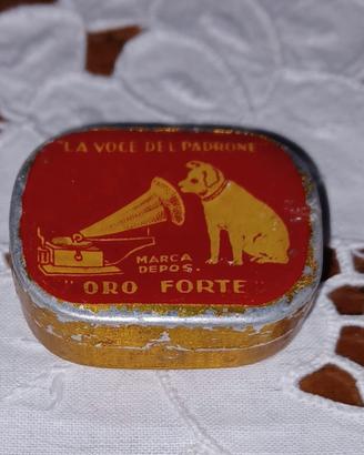 SCATOLETTA PUNTE GRAMMOFONO LA VOCE DEL PADRONE