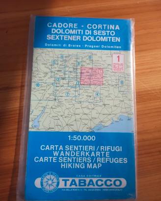 Carta tabacco 1 Cadore Cortina Dolomiti di Sesto