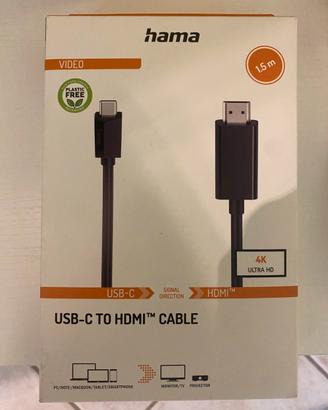 Cavo Adattatore USB-C / HDMI Hama 1.5 metri 4K