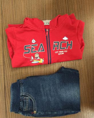 OVS Fagottino jeans felpa 30 mesi autunno