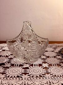 cestino imperiale in cristallo di Boemia