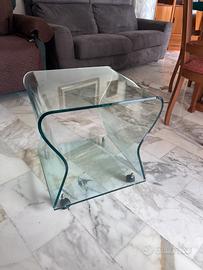 Tavolino da salotto in vetro curvato FIAM Italia