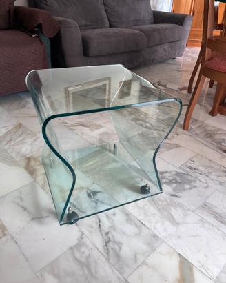 Tavolino da salotto in vetro curvato FIAM Italia